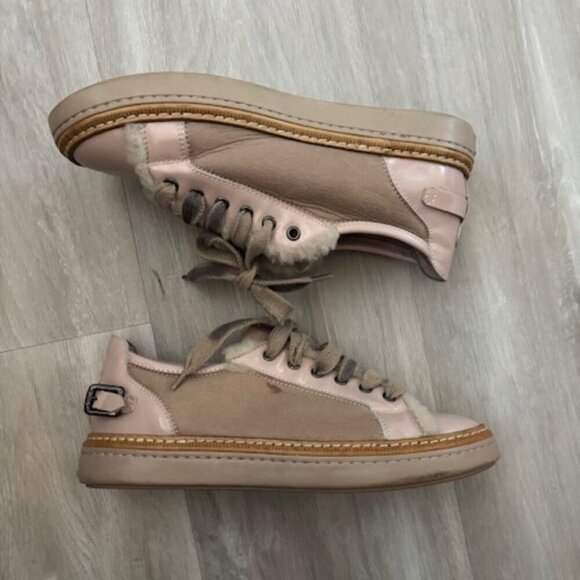 Agl Shoes - AGL Attilio Giusti Leombruni Pink Sneakers with fur lining - size 37 US6.5